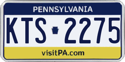 PA license plate KTS2275