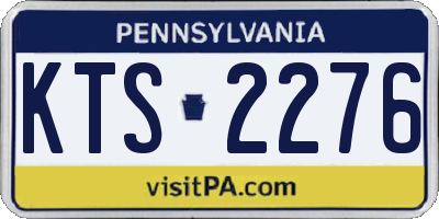 PA license plate KTS2276