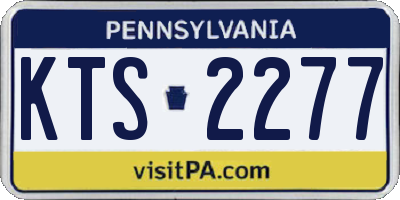PA license plate KTS2277
