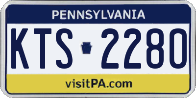 PA license plate KTS2280