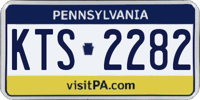 PA license plate KTS2282