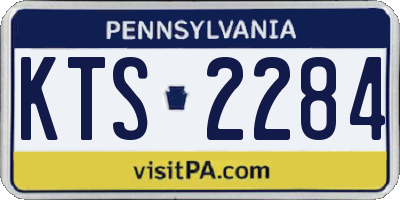 PA license plate KTS2284