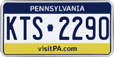 PA license plate KTS2290