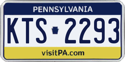 PA license plate KTS2293