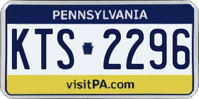 PA license plate KTS2296