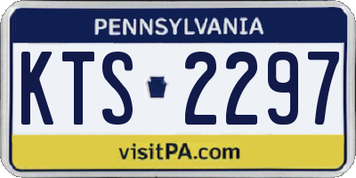 PA license plate KTS2297