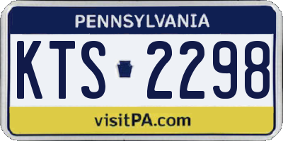 PA license plate KTS2298