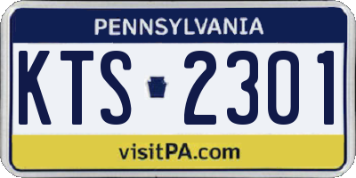 PA license plate KTS2301