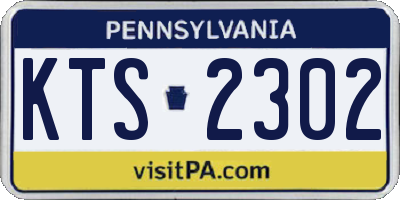 PA license plate KTS2302