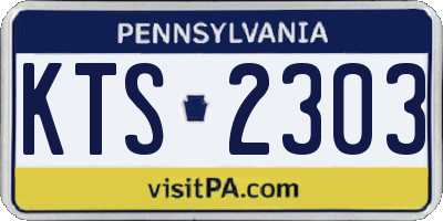 PA license plate KTS2303