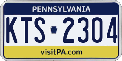 PA license plate KTS2304