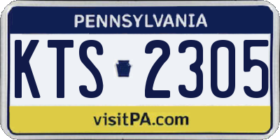 PA license plate KTS2305