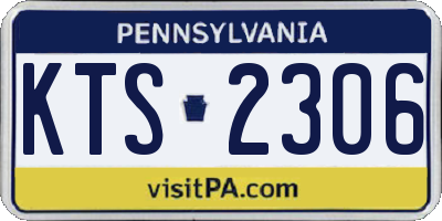 PA license plate KTS2306