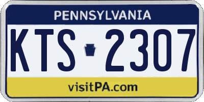 PA license plate KTS2307