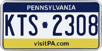 PA license plate KTS2308