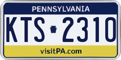 PA license plate KTS2310