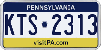 PA license plate KTS2313