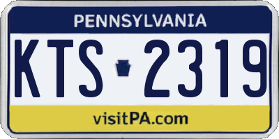 PA license plate KTS2319