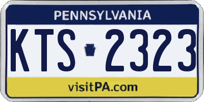 PA license plate KTS2323