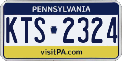 PA license plate KTS2324