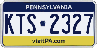PA license plate KTS2327