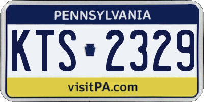 PA license plate KTS2329
