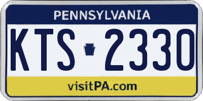 PA license plate KTS2330