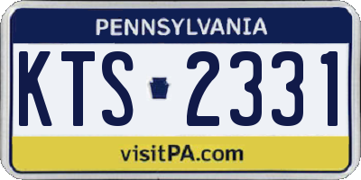 PA license plate KTS2331
