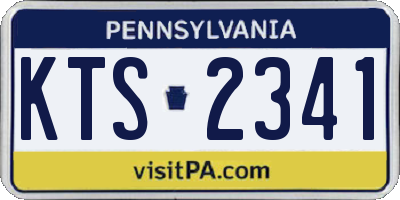 PA license plate KTS2341