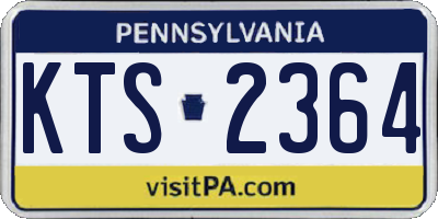 PA license plate KTS2364