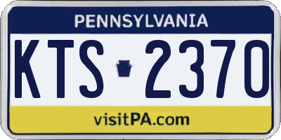 PA license plate KTS2370