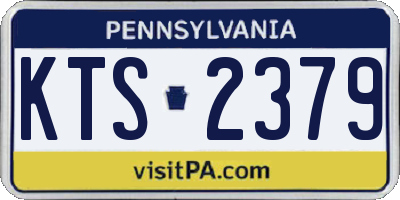 PA license plate KTS2379