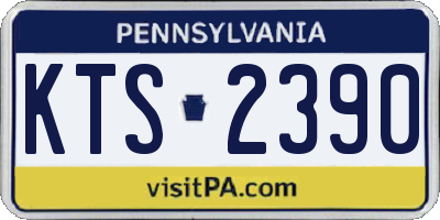 PA license plate KTS2390