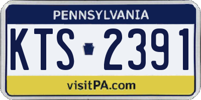 PA license plate KTS2391