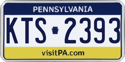 PA license plate KTS2393