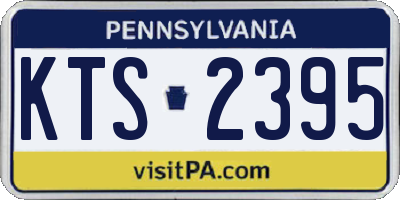 PA license plate KTS2395