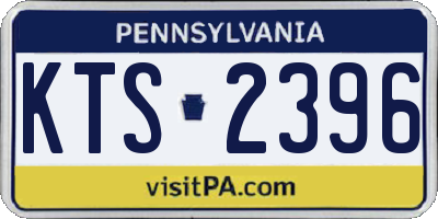 PA license plate KTS2396