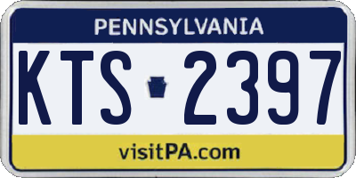 PA license plate KTS2397