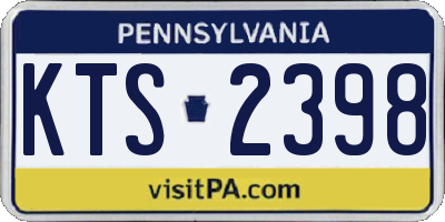PA license plate KTS2398