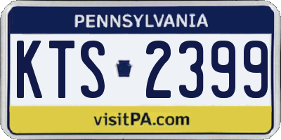 PA license plate KTS2399