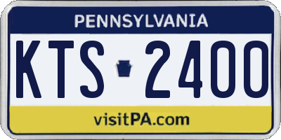 PA license plate KTS2400
