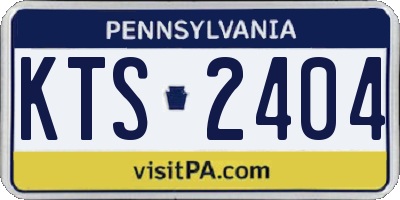 PA license plate KTS2404