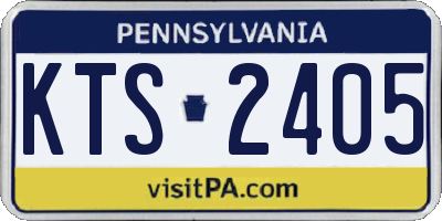 PA license plate KTS2405