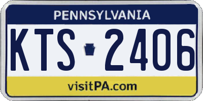 PA license plate KTS2406