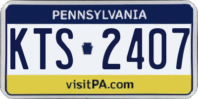 PA license plate KTS2407