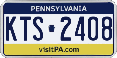 PA license plate KTS2408