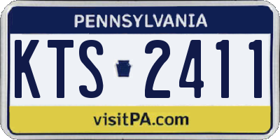 PA license plate KTS2411