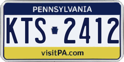 PA license plate KTS2412