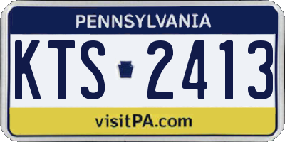 PA license plate KTS2413