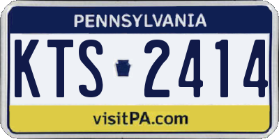PA license plate KTS2414
